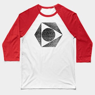 Tri Circle - Black Baseball T-Shirt